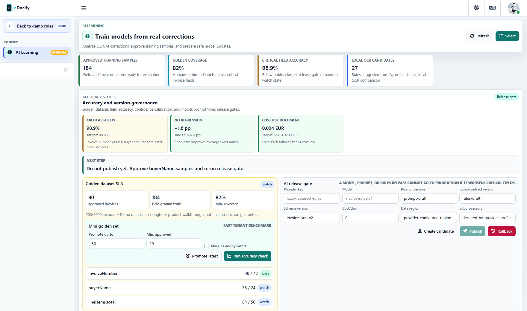 IDP AI Learning Engine
